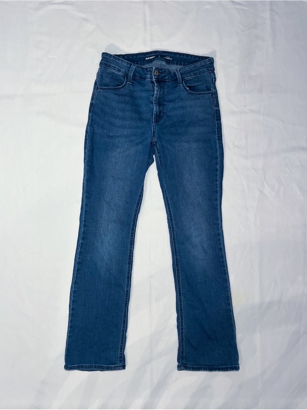 Old Navy Wow Boot-Cut Jeans Mid-Rise Blue Denim Size 6 Short